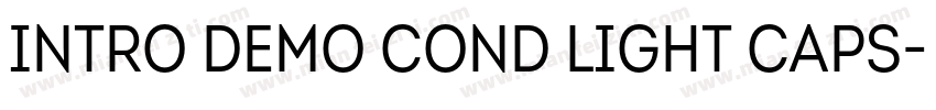 Intro Demo Cond Light CAPS字体转换